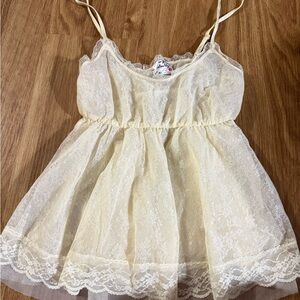 Free People Intimately Lace Top in Cream